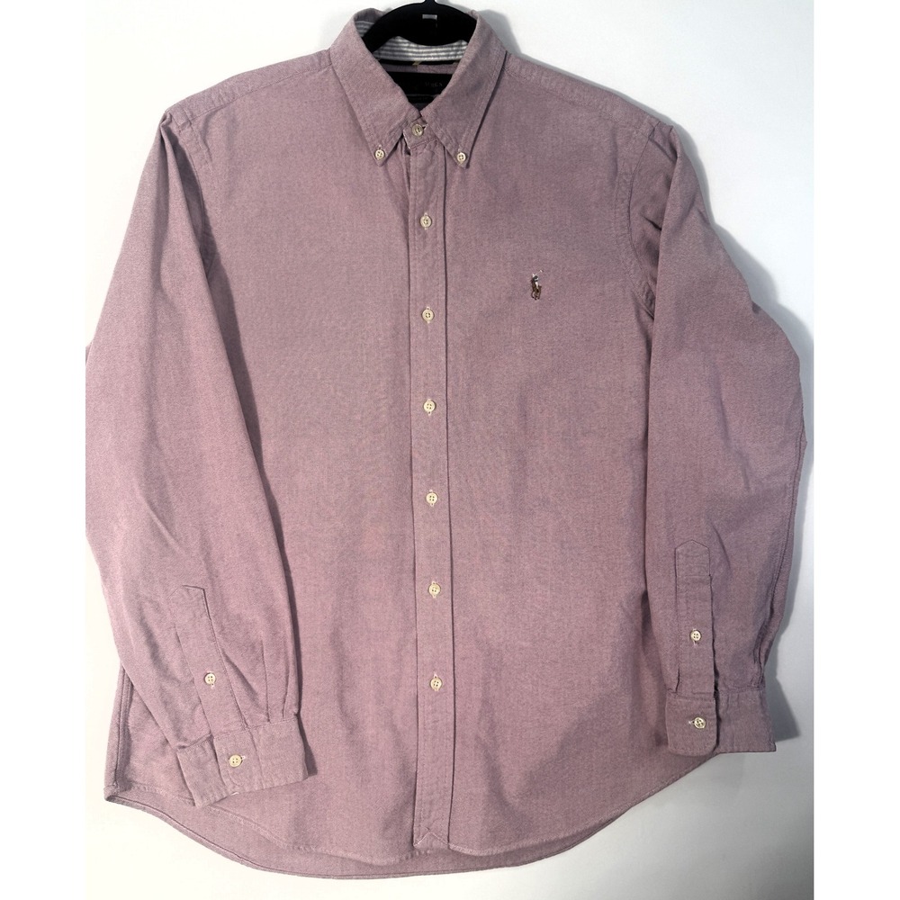 Ralph Lauren Button Down Men Large Mauve Excellent Classic Fit Oxford Shirt